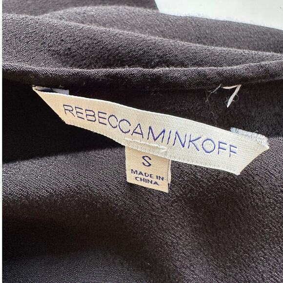 Rebecca Minkoff Aida Black Cold Shoulder Spaghetti Strap Blouse Top Small - Picture 10 of 14